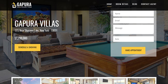 Template bất động sản